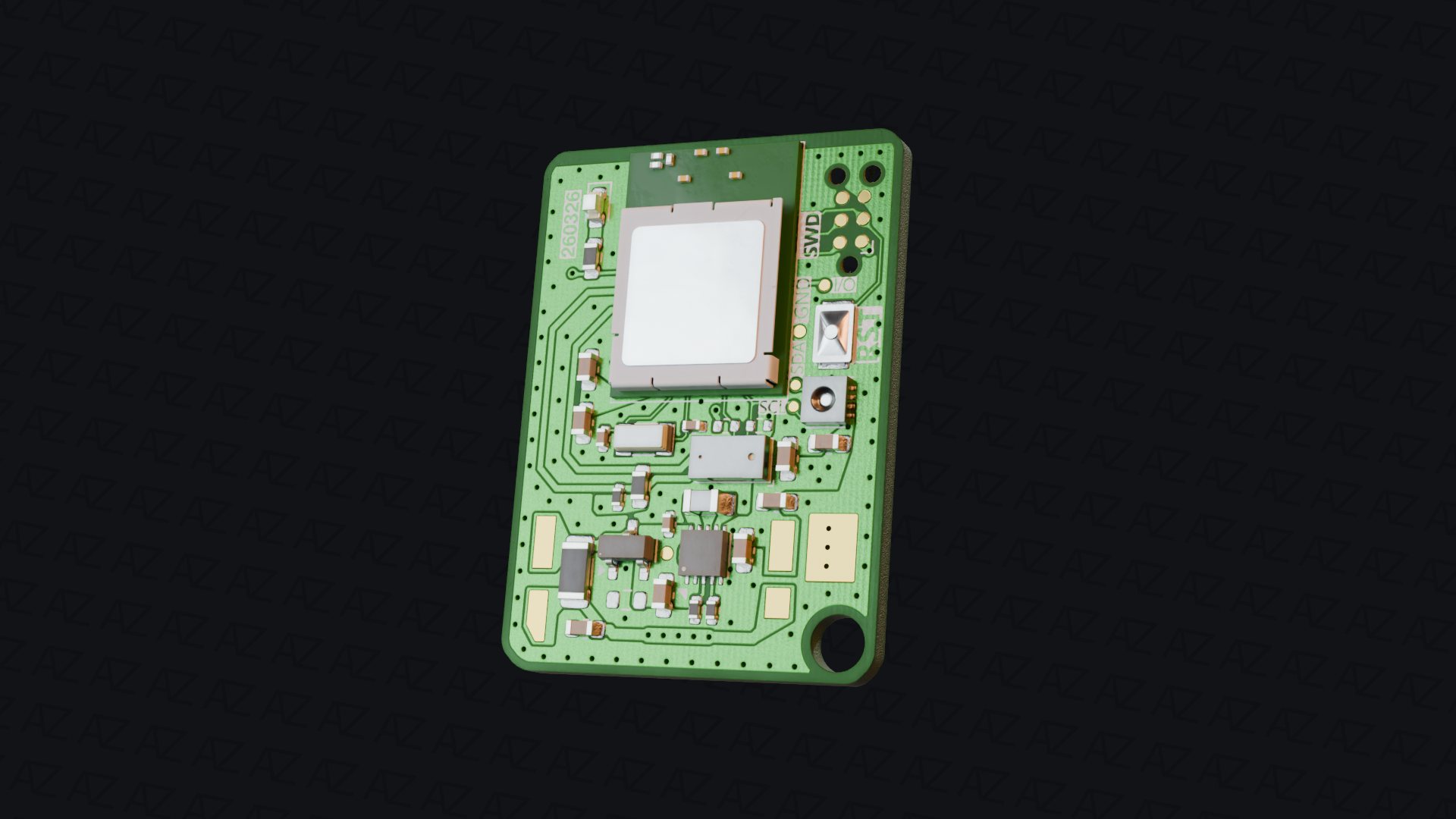 AZ SensorSuite PCB render